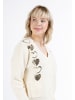 myMo Damen Strickjacke in Wollweiss
