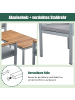 ABRIHOME Gartenlounge-Set in Grau mit Akazienholz-Tisch für 4 Personen