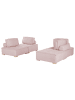 Beliani 4-tlg Modulsofa TIBRO in Rosa/Braun