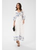 Kaffe Kleid KArosine Tight fit in Blue Tones Border Flower