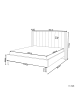 Beliani Doppelbett VILLETTE in Grün/Schwarz - (W) 185 x (H) 115 x (L) 222 cm