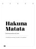 Juniqe Duschvorhang "Hakuna Matata" in Schwarz & Weiß