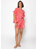 SASSYCLASSY Musselin Bluse mit Rüschensaum in Pink