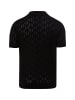 Karl Lagerfeld Strick-Poloshirt in schwarz