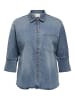 ONLY Carmakoma Jeanshemd in Medium Blue Denim