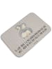 Mr. & Mrs. Panda Teppich Bad Pinguine Kuscheln mit Spruch in Grau Pastell