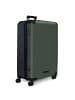 NoBoringSuitCases Suitcase, Koffer, Reisekoffer Dunkelgrünes Linienmuster