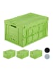 relaxdays 4x Klappbox in Grün - (B)58,5 x (H)32,5 x (T)39,5 cm