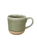 Krasilnikoff Keramik Tasse mit Henkel mit Glasur in grün