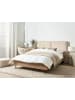 Beliani 2-tlg Doppelbett IZERNORE in Beige/Schwarz/Braun