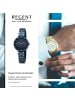 Regent Armbanduhr Regent Metallarmband dunkelblau extra groß (ca. 34mm)