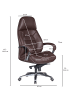 FineBuy Bürostuhl in Braun / Leder / 67x67x137