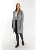 DreiMaster Damen Dufflecoat Aus Wollgemisch in Grau Melange