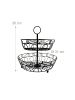 relaxdays Obst Etagere in Schwarz - (H)30 x Ø 31 cm