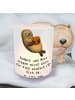 Mr. & Mrs. Panda Glas Windlicht Robbe Pommes mit Spruch in Transparent
