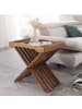 FineBuy Beistelltisch in Braun / Sheesham / 40x60x57