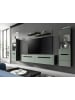 Inn.Furn Wohnwand Salbei grün, grau, Set 4-teilig 270 cm hängend oder stehend, Soft-Close