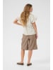 CULTURE Kurzarm-Bluse CUsella Relaxed fit in White/Blue/Yellow Stripe