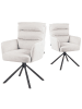 DUBI Möbel 2er-Set: Drehstuhl Mika-Jana in Creme - (B)59 x (H)94 x  (T)66 cm