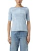 comma T-Shirt in blau weiß