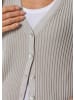 GOLDNER Rippstruktur-Cardigan mit Glanzeffekt in taupe