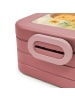 Mr. & Mrs. Panda Bento Box Eule Zufrieden Design ohne Spruch in Rot Pastell