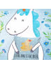 Mr. & Mrs. Panda Kopfkissen Fuchs Mama mit Spruch in Blau Pastell