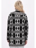 IZIA Damen Cardigan in Schwarz Mehrfarbig