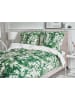 Beliani 2-tlg Bettwäsche GREENWOOD in Grün/Weiß