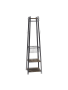 relaxdays Garderobenständer in Schwarz/ Grau - (B)43 x (H)181 x (T)43 cm