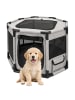 relaxdays Welpenauslauf in Grau/ Schwarz - (B)72 x (H)45 x (T)72 cm
