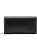 DuDu Geldbörse Leder 19 cm in schwarz