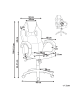 Beliani Gaming Stuhl FIGHTER in Schwarz/Blau - (W) 65 x (H) 108 x (L) 65 cm