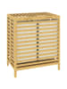 HOMCOM Wäschekorb in Naturholz & Cremeweiß 55L x 36B x 64,2H cm