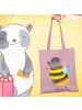 Mr. & Mrs. Panda Shopping Tasche Hummel flauschig ohne Spruch in Rosa Pastell