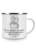 Mr. & Mrs. Panda Emaille Tasse 7. Hochzeitstag Kupferhochzeit mi... in Weiß