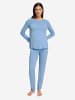 Hanro Pyjama Natural Elegance in bluebird melange
