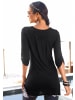 LASCANA Longshirt in schwarz