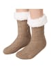 tectake Gemusterte Socken für die Weihnachtszeit, braun
