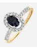 Diamant L'éternel Ring aus 375 Gelbgold mit Diamant mit Saphir