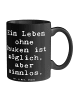 Mr. & Mrs. Panda Tasse Spruch Pauken Leben mit Spruch in Schwarz