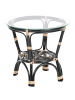 Beliani 3-tlg Bistro Set PECORINI in Schwarz/Braun/Weiß