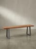 KADIMA DESIGN Esszimmerbank 120x40x45,5 cm Massivholz / Metall mit
