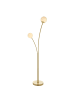 Licht-Erlebnisse Stehlampe (B)25 x (L)52 x (H)160.8 cm in Messing satiniert Weiß