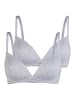 Nina von C. 2er Pack Schalen BH in silber melange