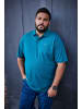 Men Plus Poloshirt in rauchblau