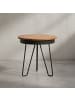 KADIMA DESIGN Beistelltisch | Sheesham/Metall, 43x45x43cm, Industrial