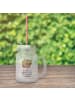 Mr. & Mrs. Panda Trinkglas Mason Jar Wombat mit Spruch in Transparent