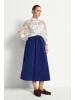 Rich & Royal Midi Rock mit Details in Midnight Blue