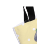 Mr. & Mrs. Panda Tote Bag Pinguin mit Kind mit Spruch in Gelb Pastell
